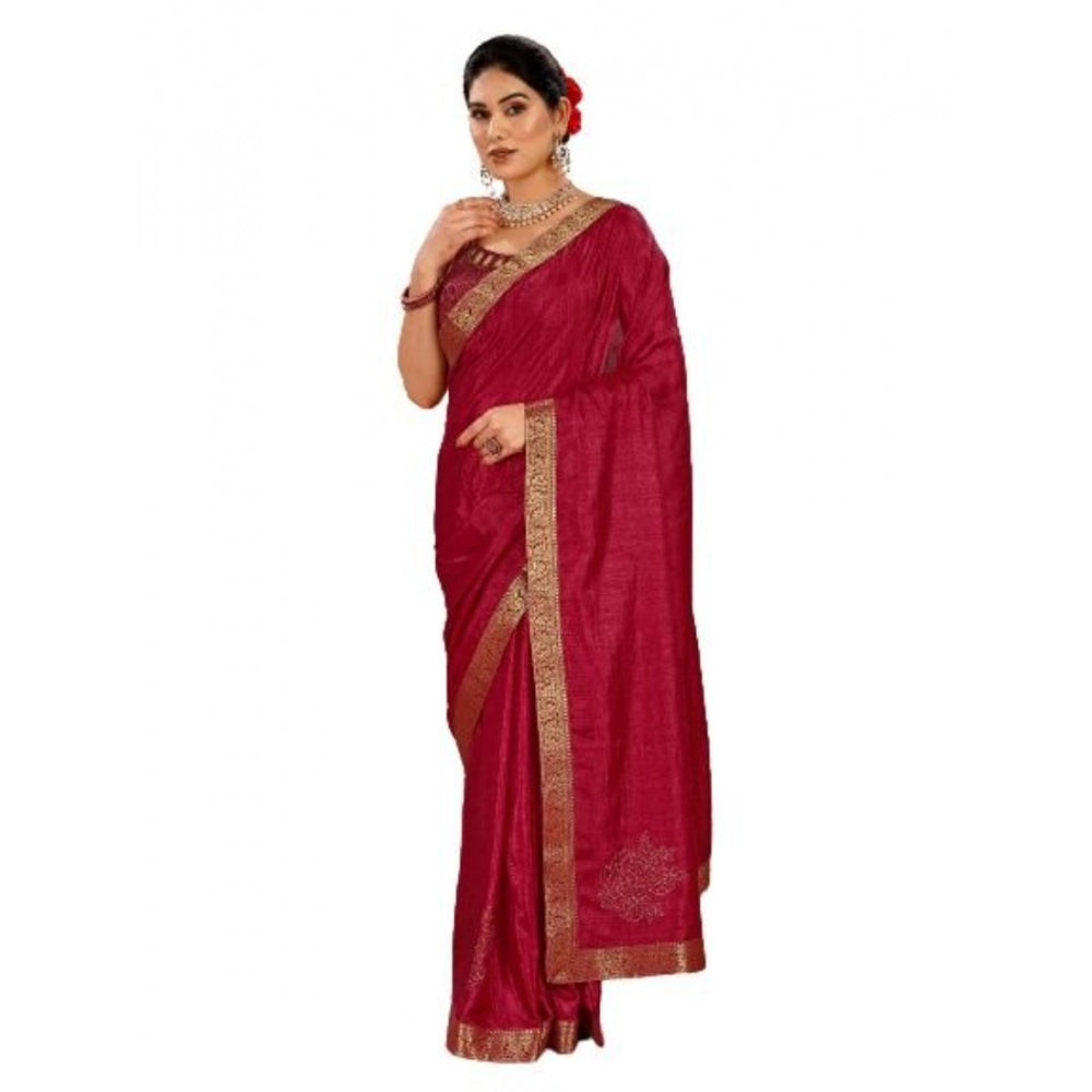 Vichitra Swiroshki Butta Saree With Unstitched Blouse