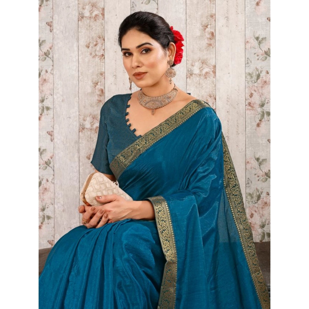 Vichitra Swiroshki Butta Saree With Unstitched Blouse