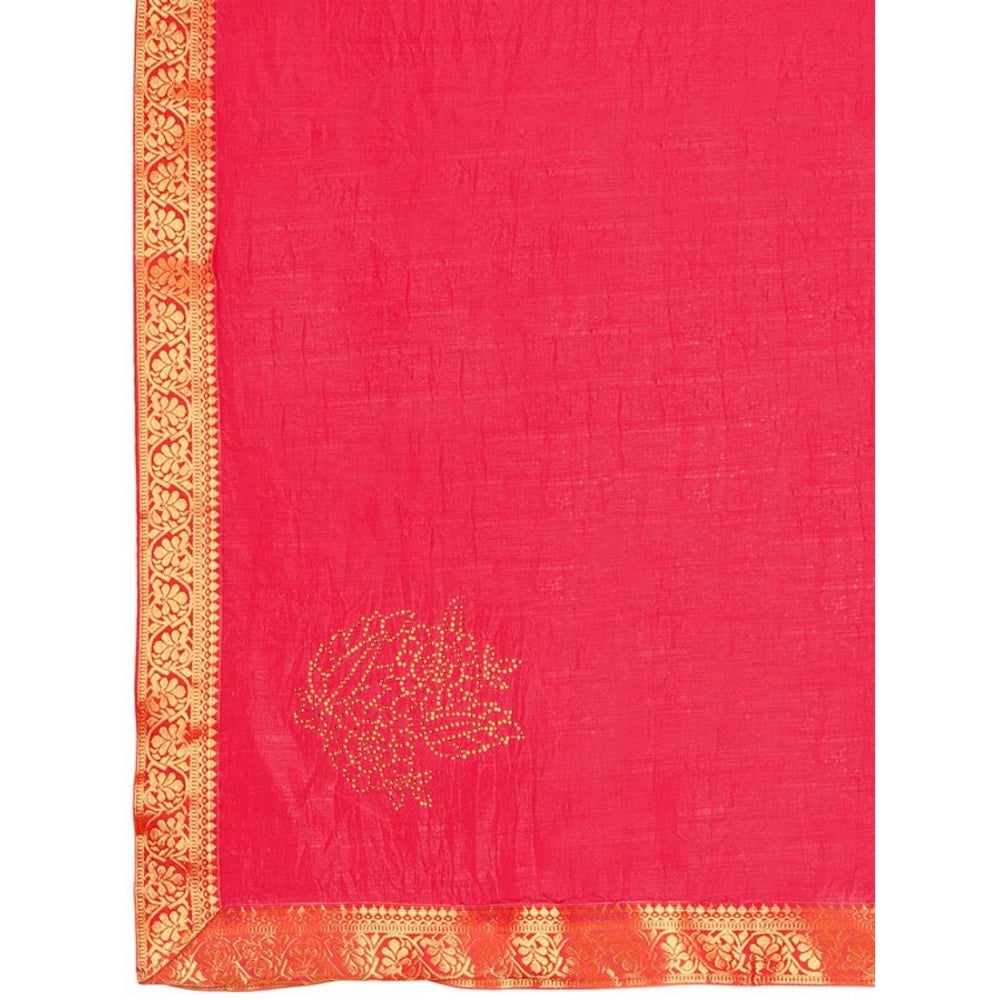 Vichitra Swiroshki Butta Saree With Unstitched Blouse