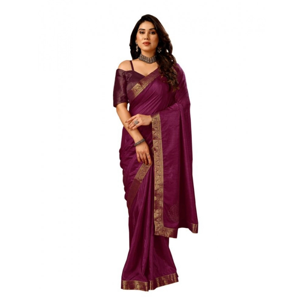 Vichitra Swiroshki Butta Saree With Unstitched Blouse