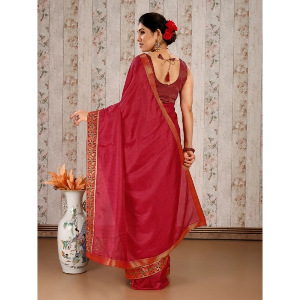 Vichitra Swiroshki Butta Saree With Unstitched Blouse