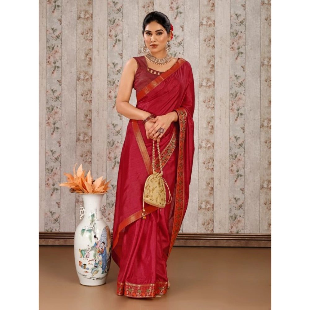 Vichitra Swiroshki Butta Saree With Unstitched Blouse