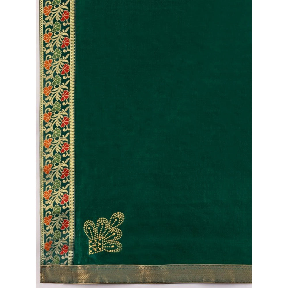 Vichitra Swiroshki Butta Saree With Unstitched Blouse