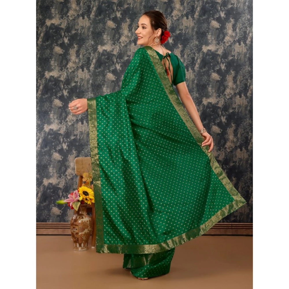 Vichitra Bandhani Saree With Unstitched Blouse