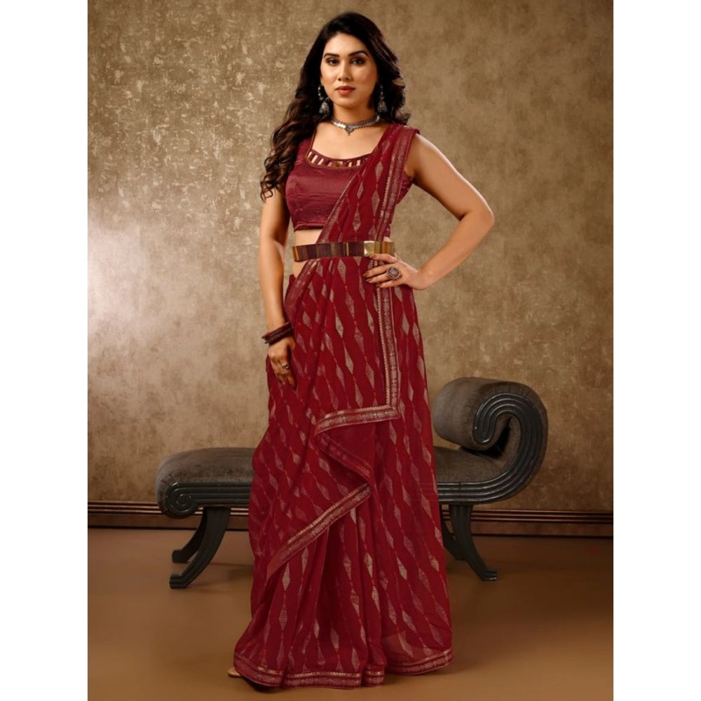 Zomto Laheriya Saree With Unstitched Blouse