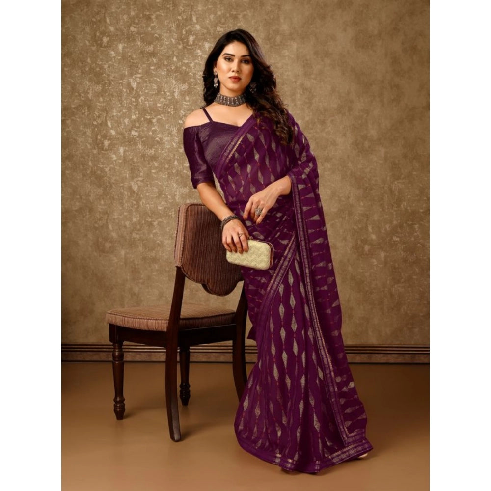 Zomto Laheriya Saree With Unstitched Blouse