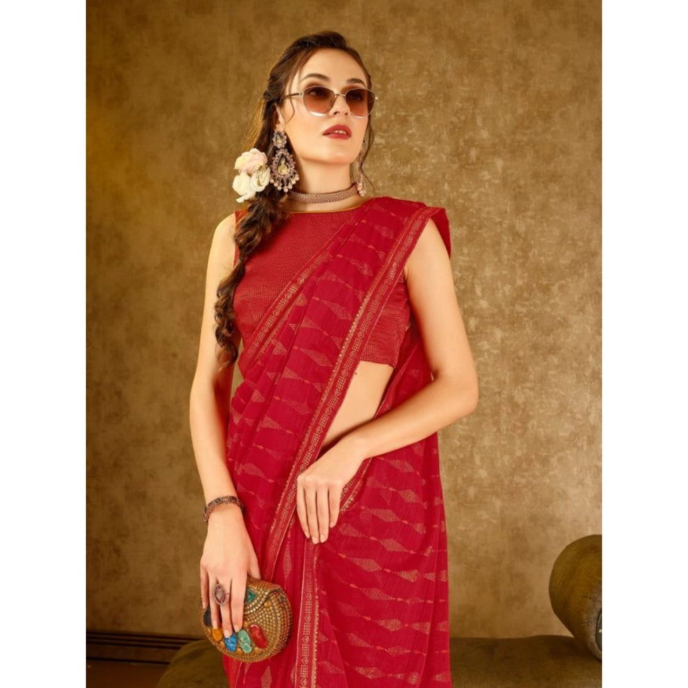 Zomto Laheriya Saree With Unstitched Blouse