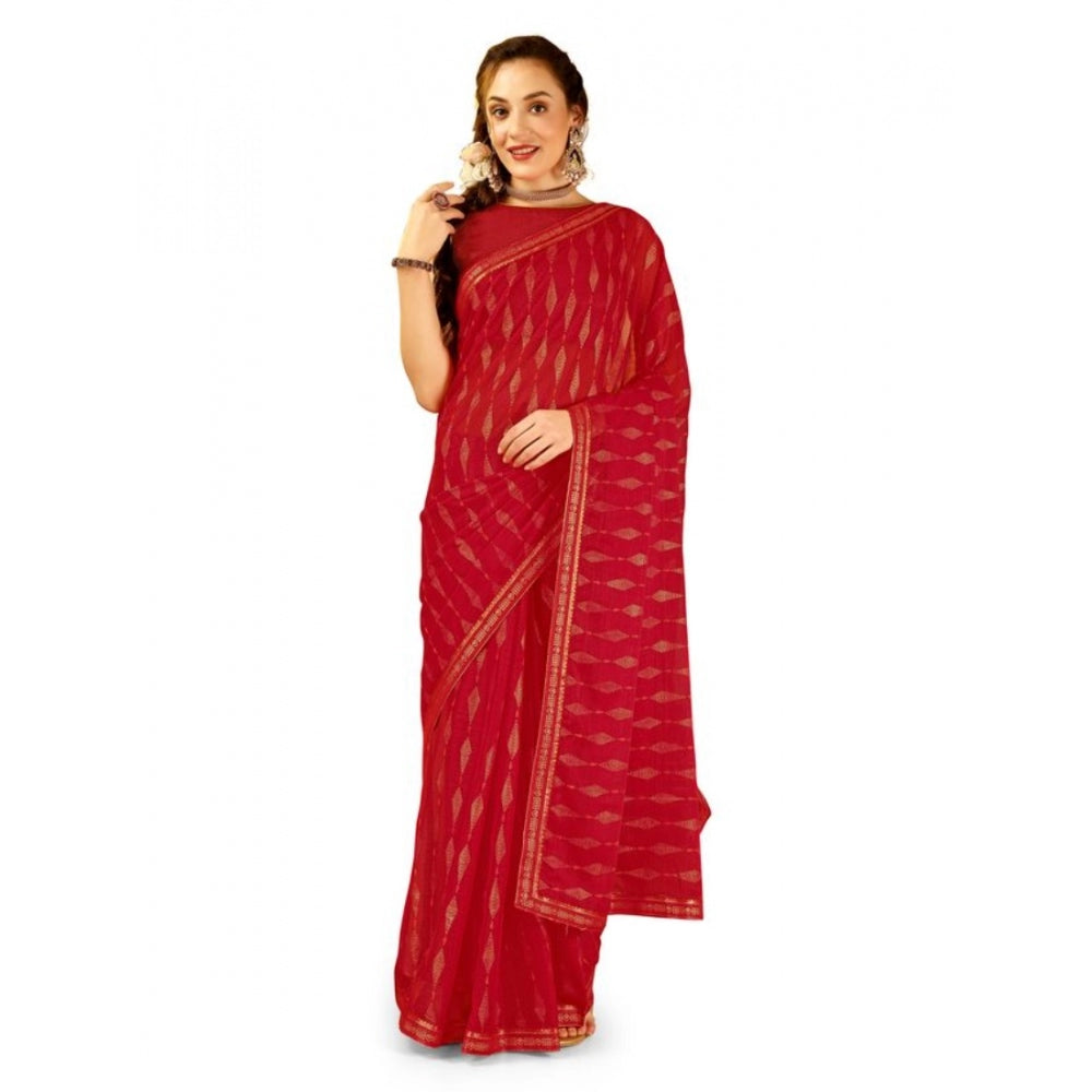 Zomto Laheriya Saree With Unstitched Blouse