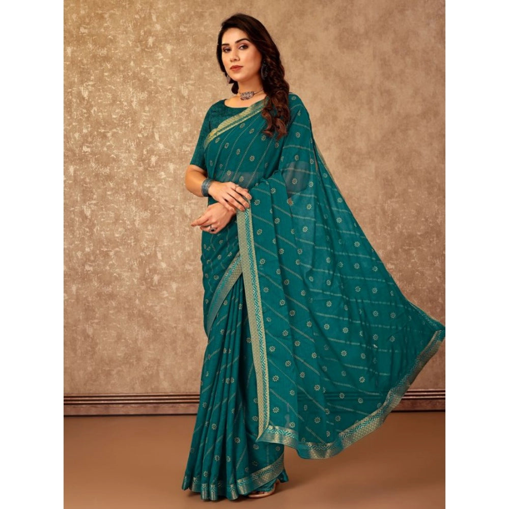 Zomto Bandhani Saree With Unstitched Blouse