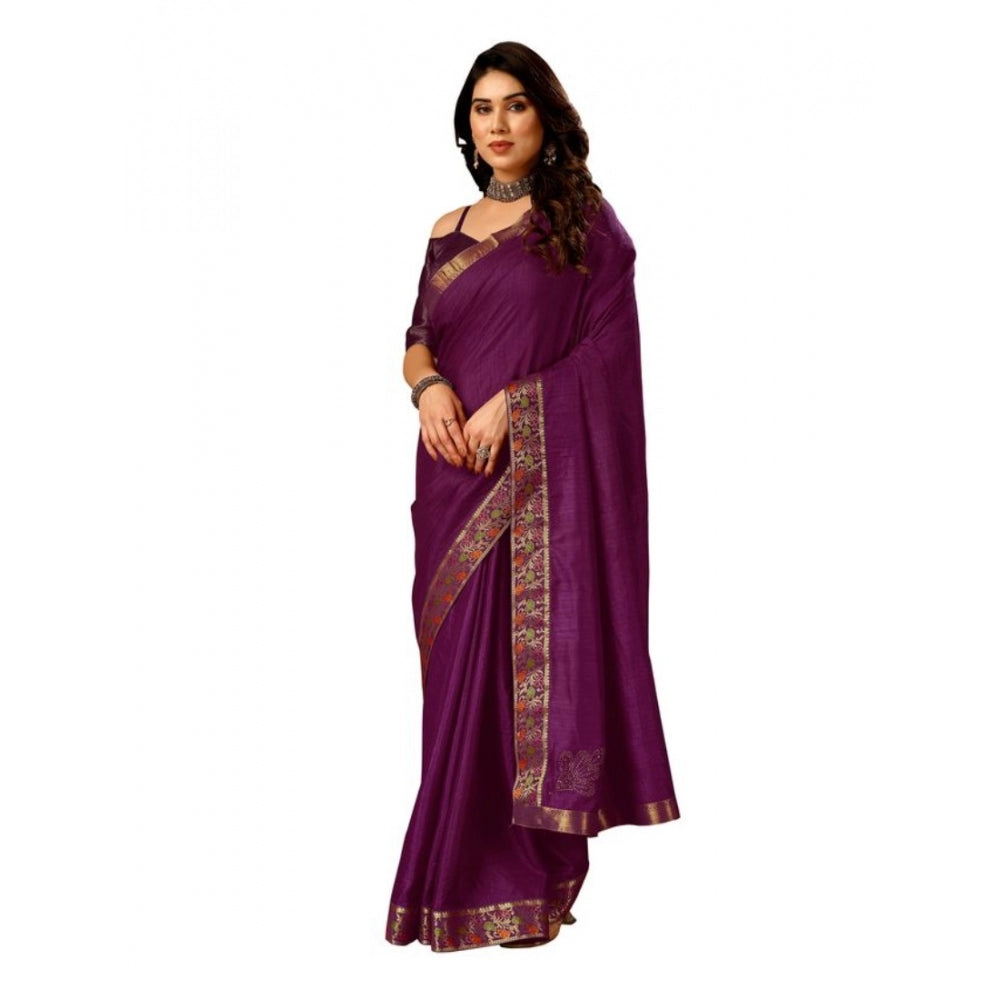 Vichitra Swiroshki Butta Saree With Unstitched Blouse