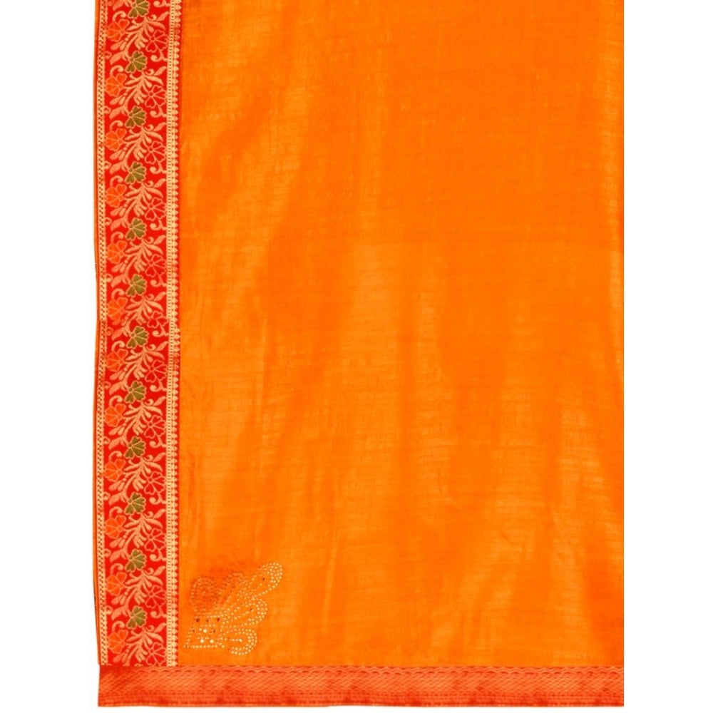 Vichitra Swiroshki Butta Saree With Unstitched Blouse