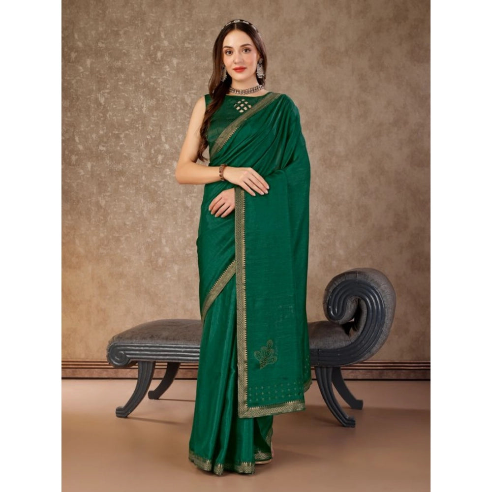 Vichitra Swiroshki Butta Saree With Unstitched Blouse