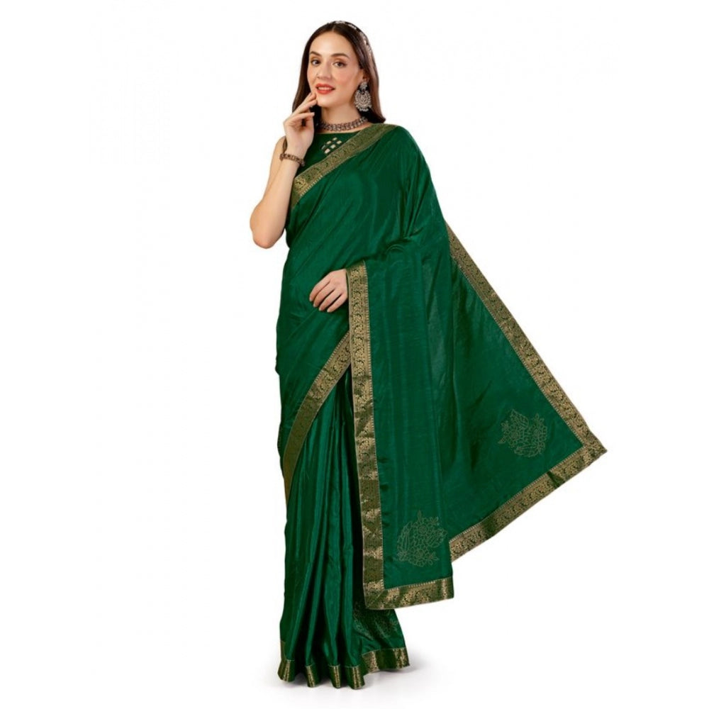 Vichitra Swiroshki Butta Saree With Unstitched Blouse