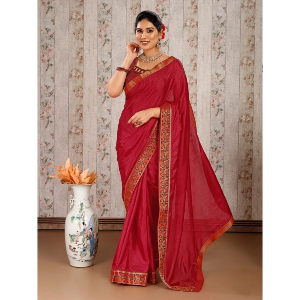 Vichitra Swiroshki Butta Saree With Unstitched Blouse