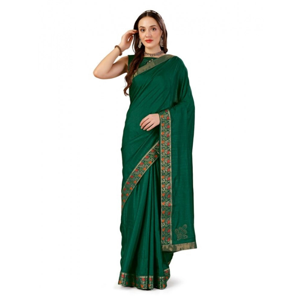 Vichitra Swiroshki Butta Saree With Unstitched Blouse