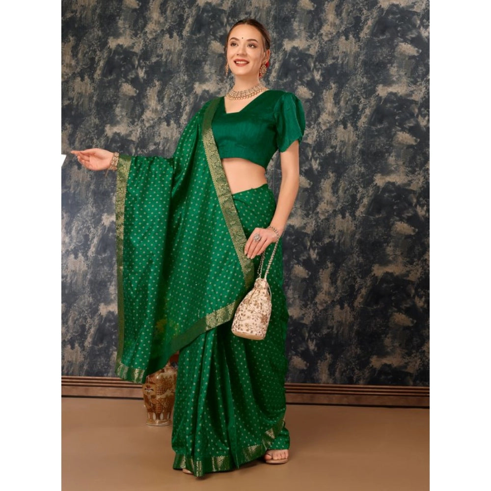 Vichitra Bandhani Saree With Unstitched Blouse