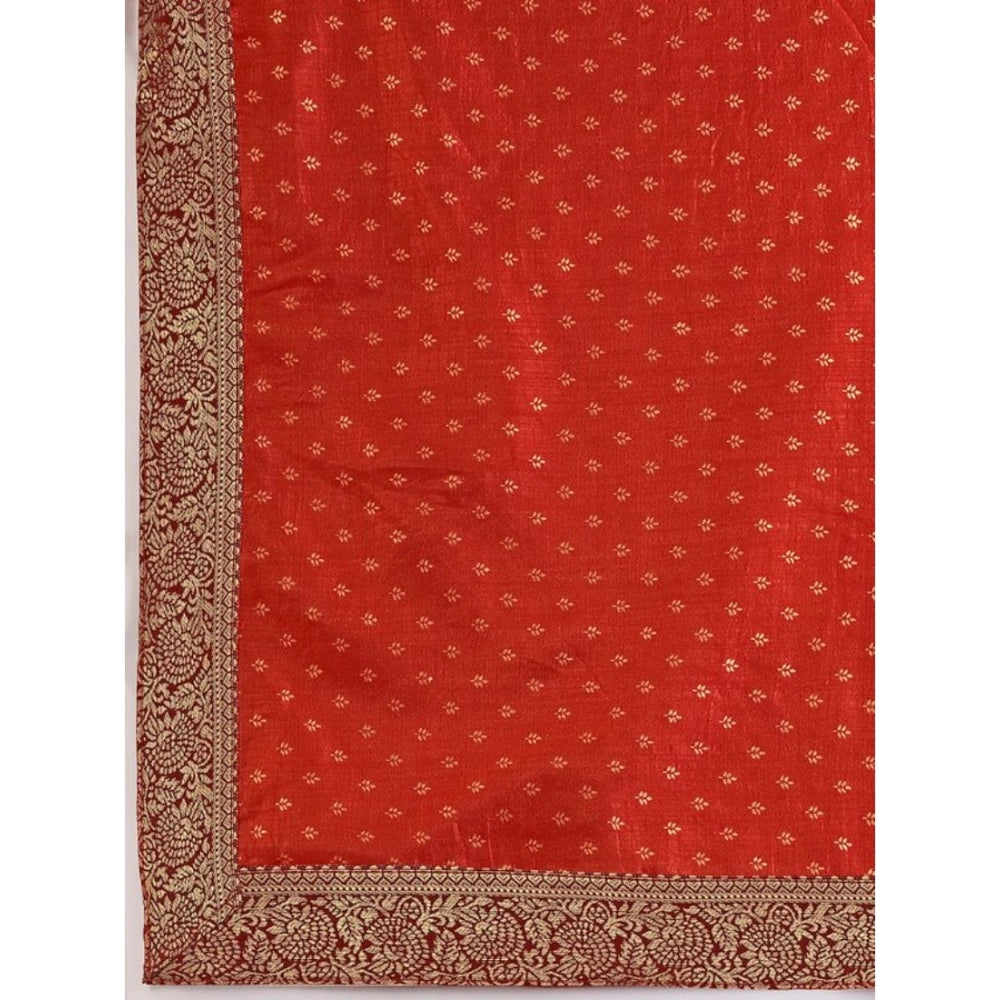 Vichitra Bandhani Saree With Unstitched Blouse