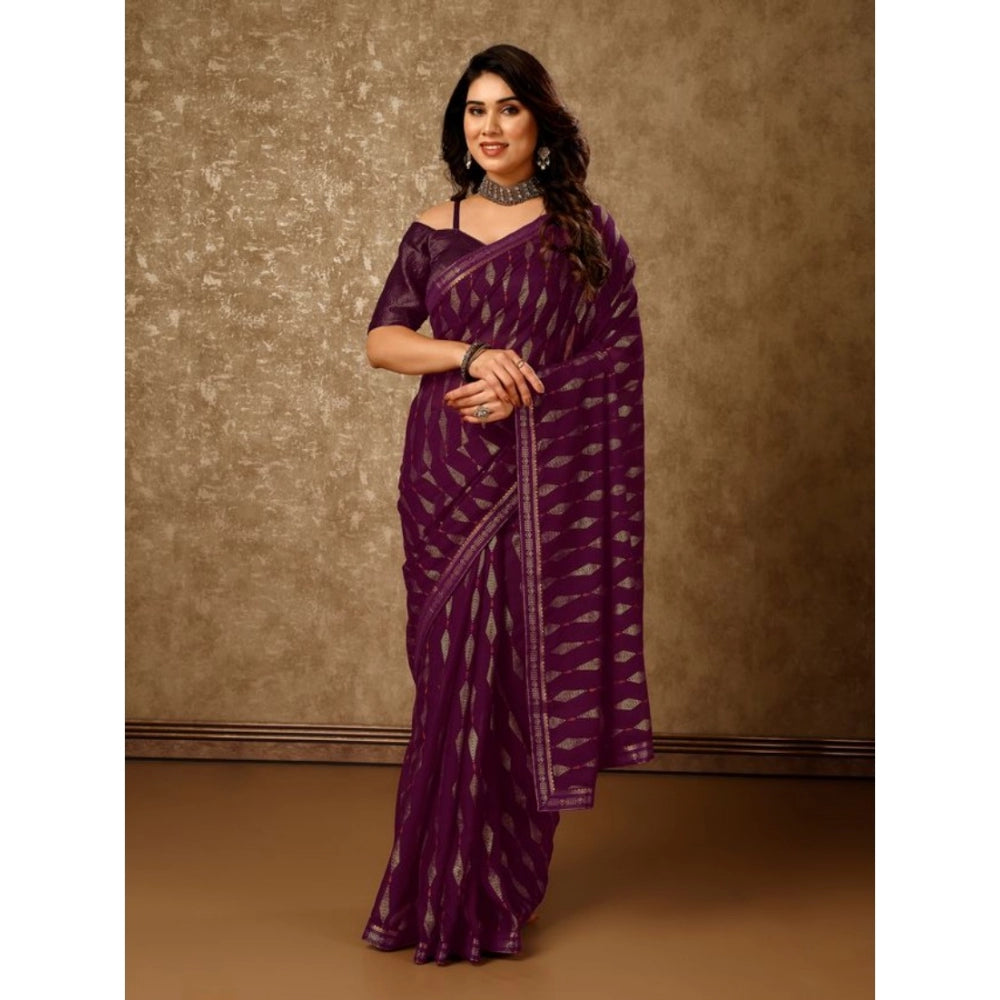 Zomto Laheriya Saree With Unstitched Blouse