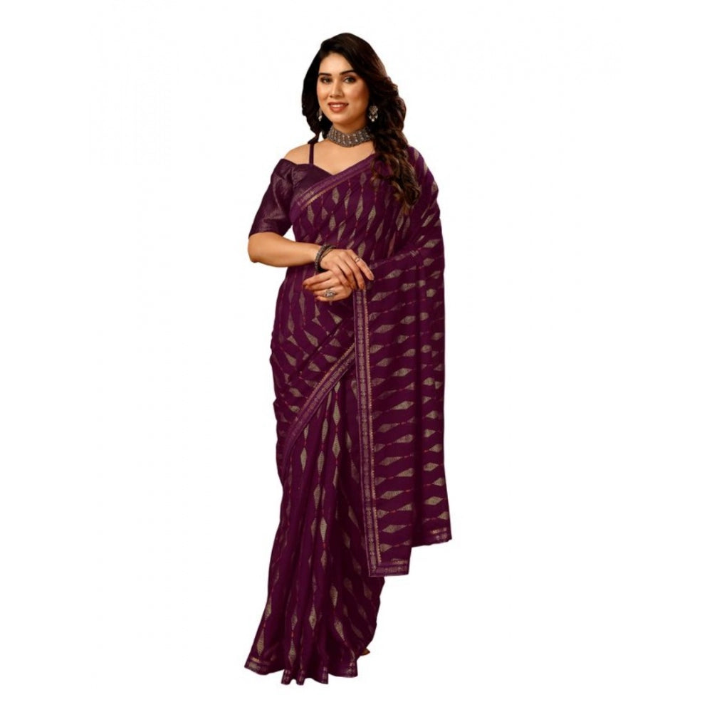 Zomto Laheriya Saree With Unstitched Blouse