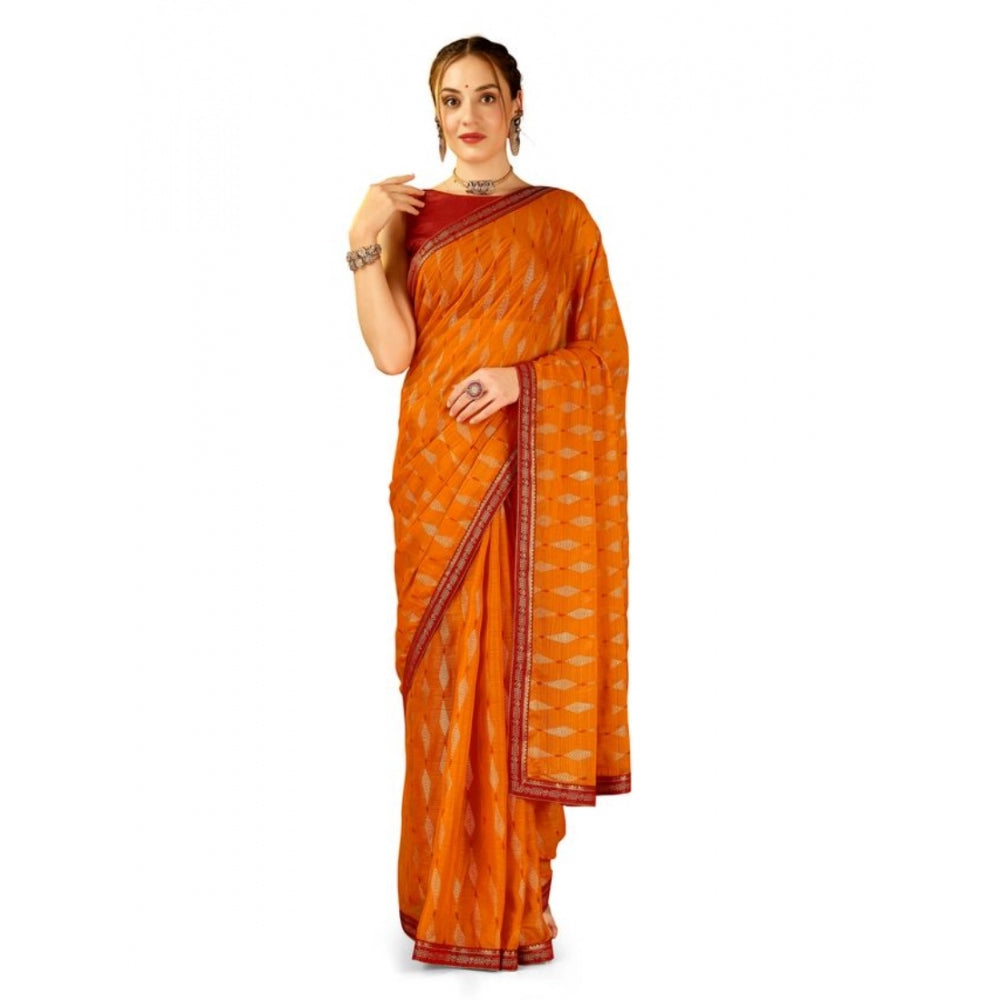 Zomto Laheriya Saree With Unstitched Blouse