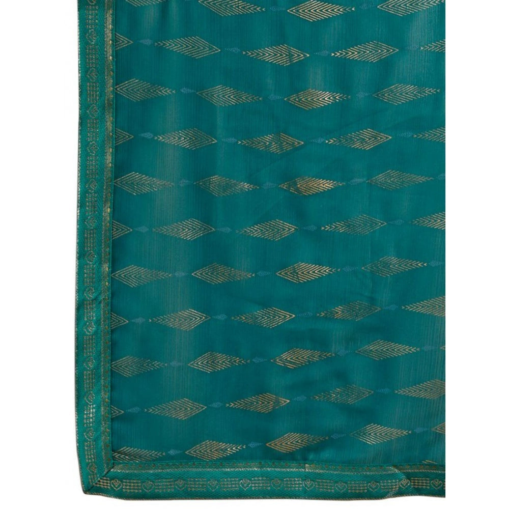 Zomto Laheriya Saree With Unstitched Blouse