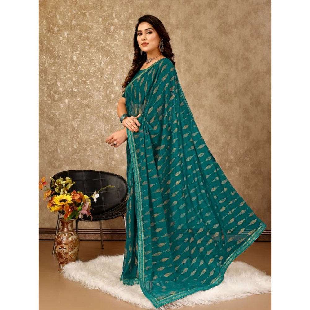 Zomto Laheriya Saree With Unstitched Blouse