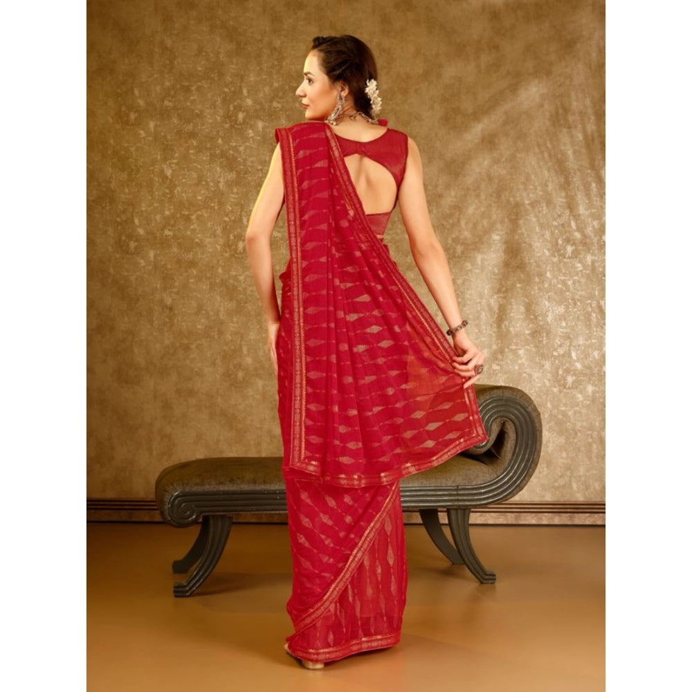 Zomto Laheriya Saree With Unstitched Blouse