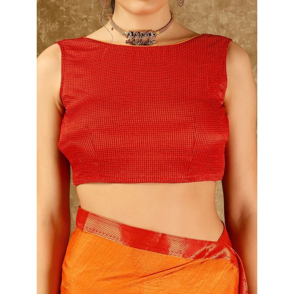 Vichitra Swiroshki Butta Saree With Unstitched Blouse