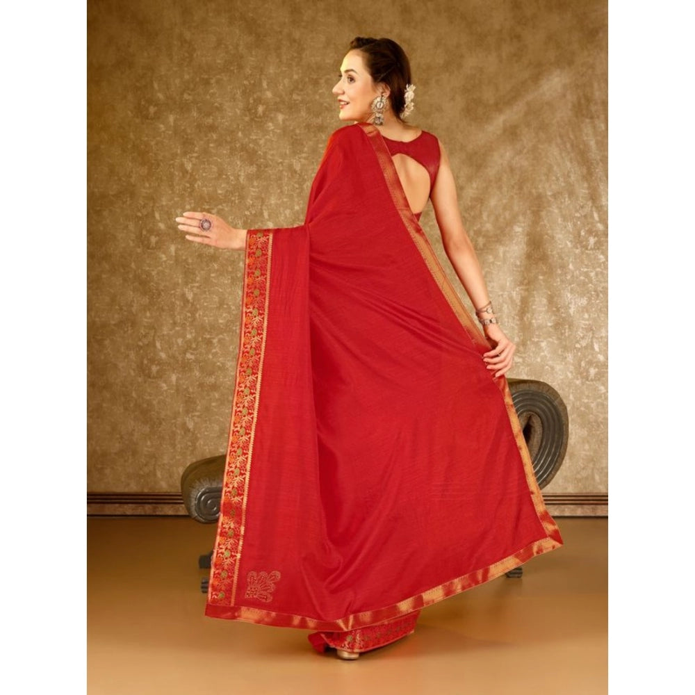 Vichitra Swiroshki Butta Saree With Unstitched Blouse