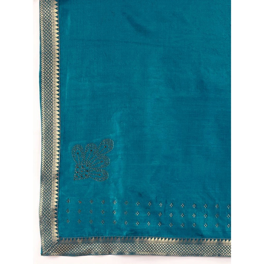 Vichitra Swiroshki Butta Saree With Unstitched Blouse