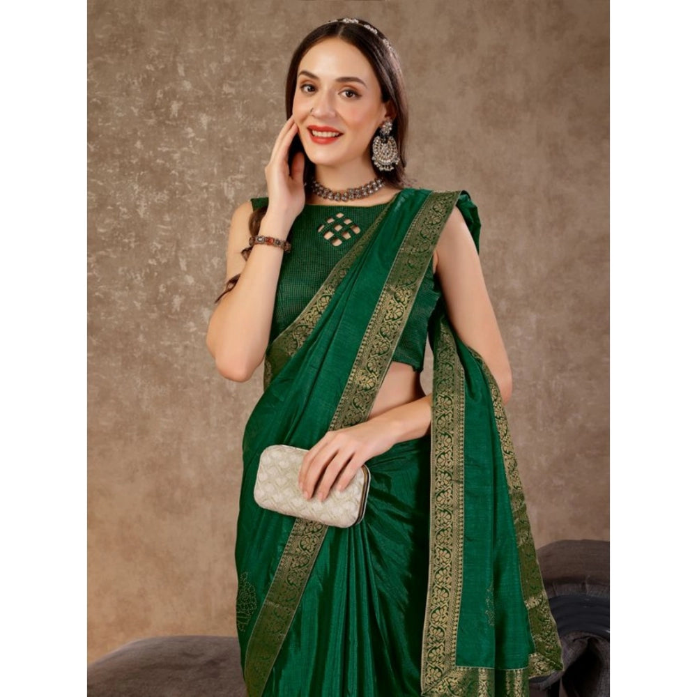 Vichitra Swiroshki Butta Saree With Unstitched Blouse