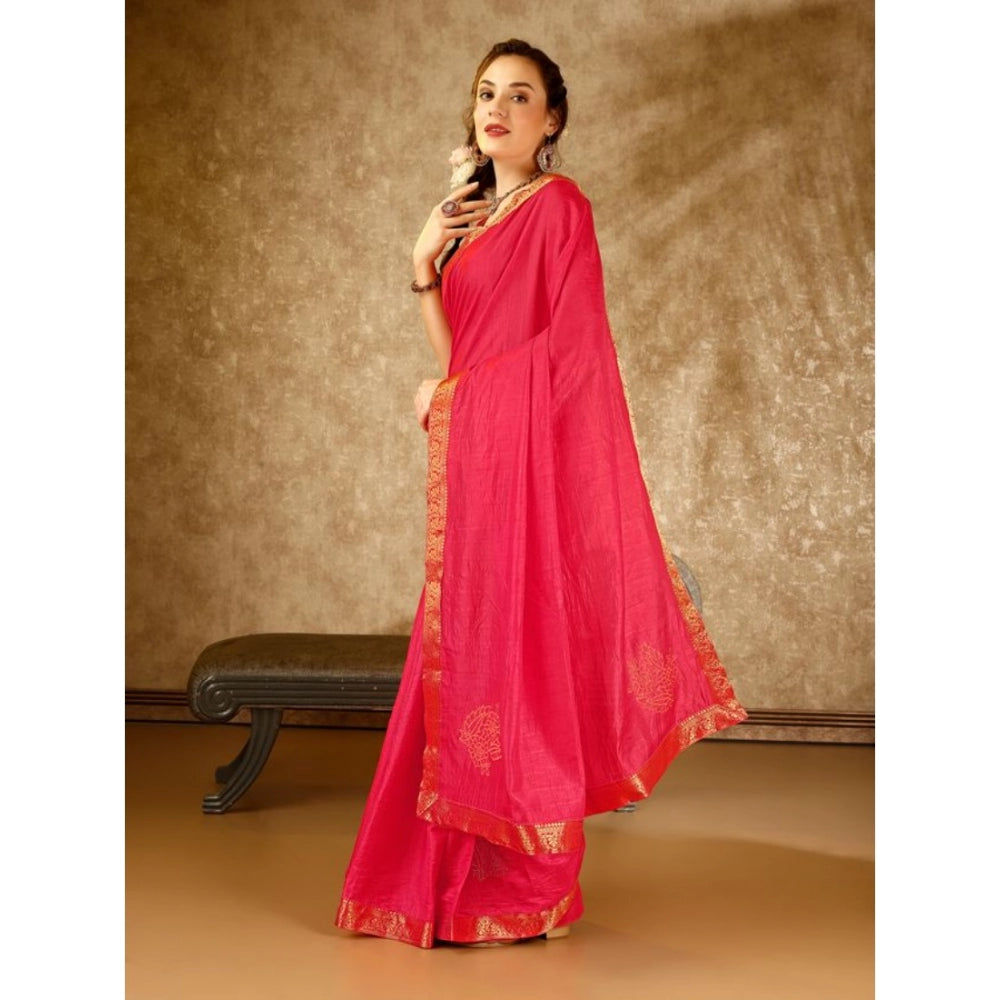 Vichitra Swiroshki Butta Saree With Unstitched Blouse