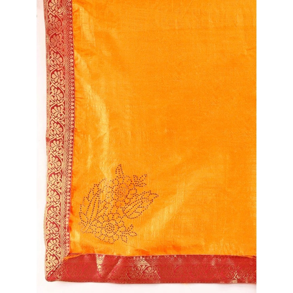 Vichitra Swiroshki Butta Saree With Unstitched Blouse