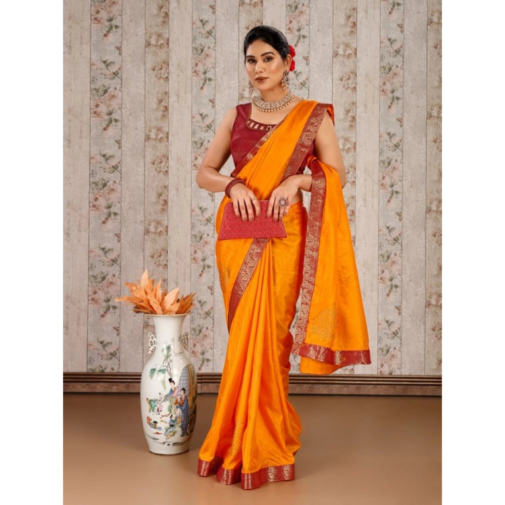 Vichitra Swiroshki Butta Saree With Unstitched Blouse