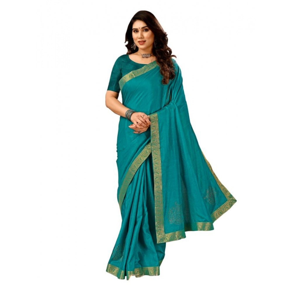 Vichitra Swiroshki Butta Saree With Unstitched Blouse