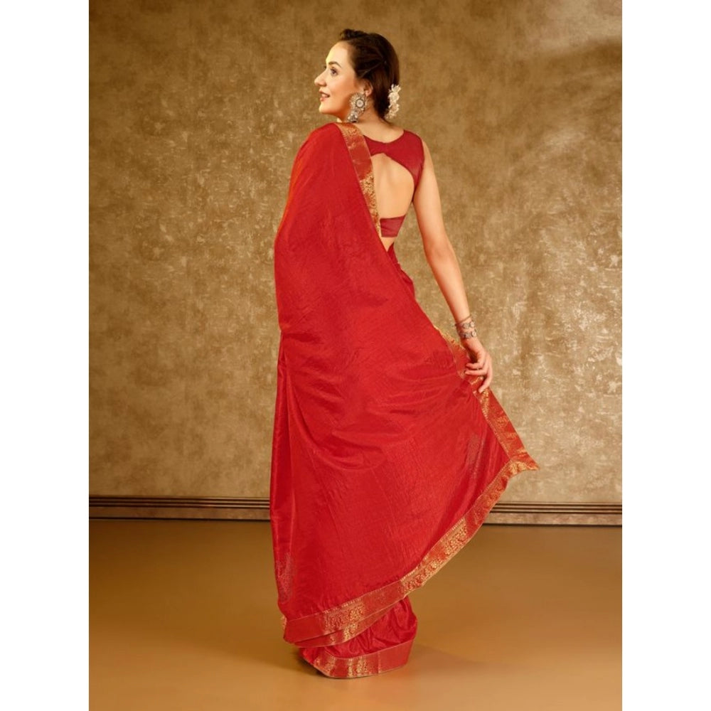 Vichitra Swiroshki Butta Saree With Unstitched Blouse