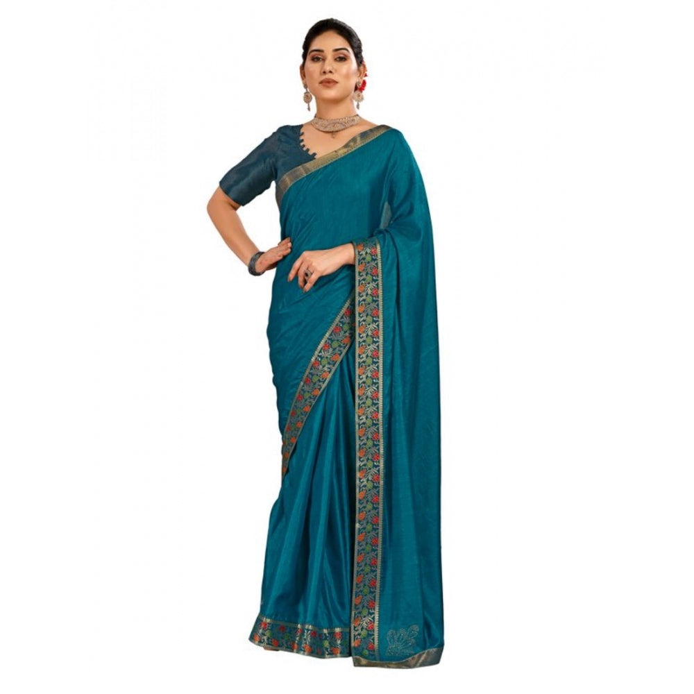 Vichitra Swiroshki Butta Saree With Unstitched Blouse