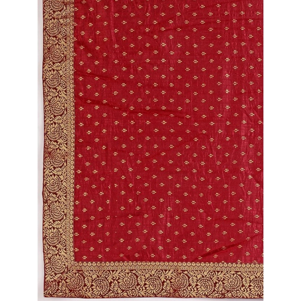 Vichitra Bandhani Saree With Unstitched Blouse