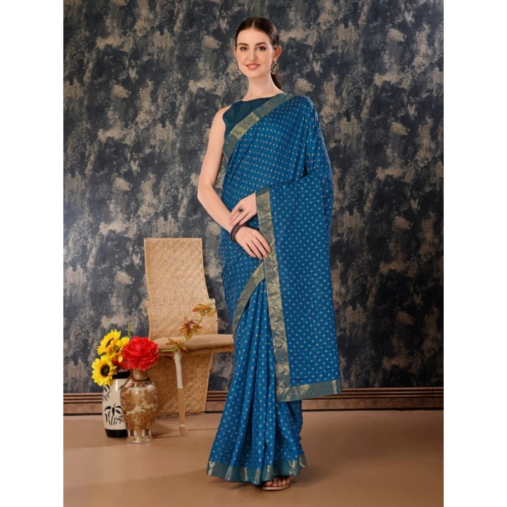 Vichitra Bandhani Saree With Unstitched Blouse