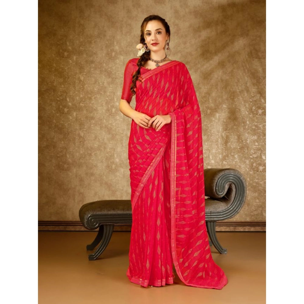 Zomto Laheriya Saree With Unstitched Blouse