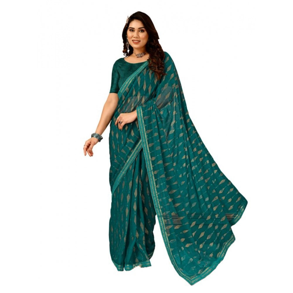 Zomto Laheriya Saree With Unstitched Blouse