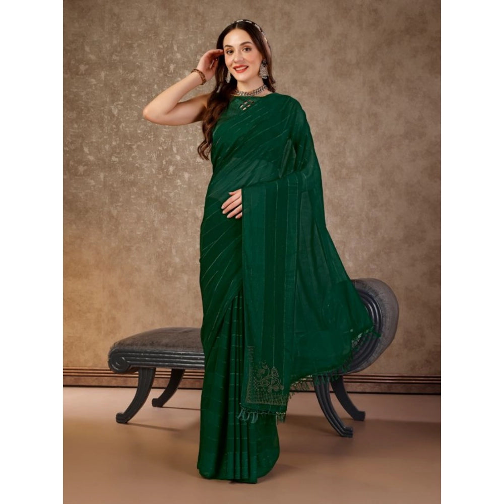 Chiffon Fabric Line Saree With Unstitched Blouse