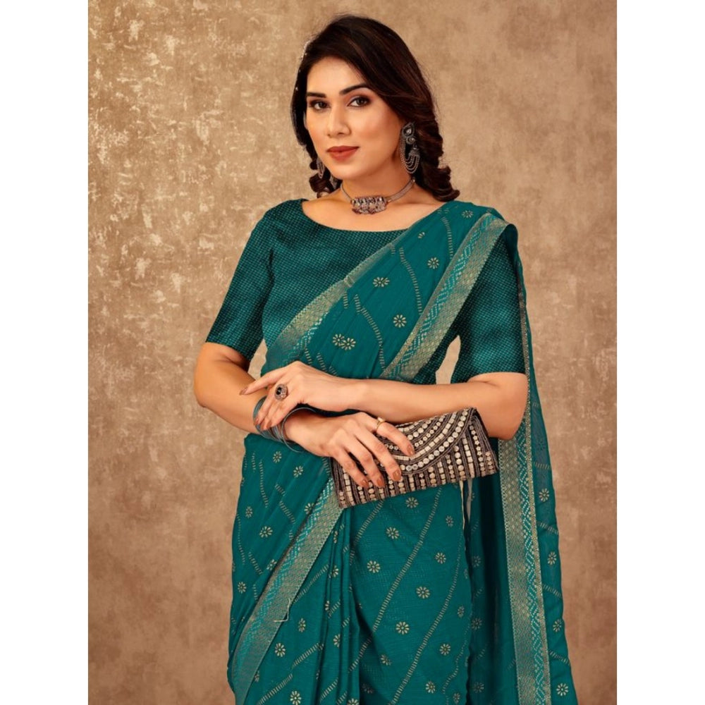 Zomto Bandhani Saree With Unstitched Blouse