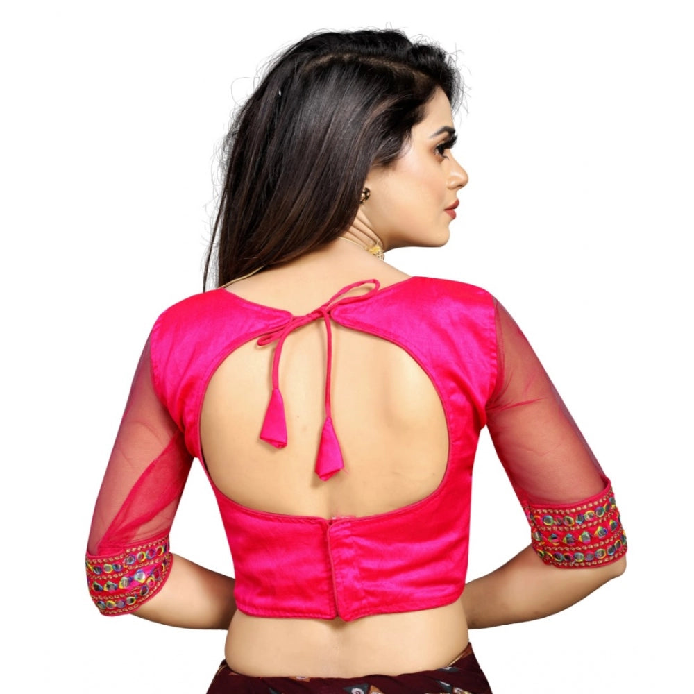  Phantom Silk Embroidery Readymade Blouse