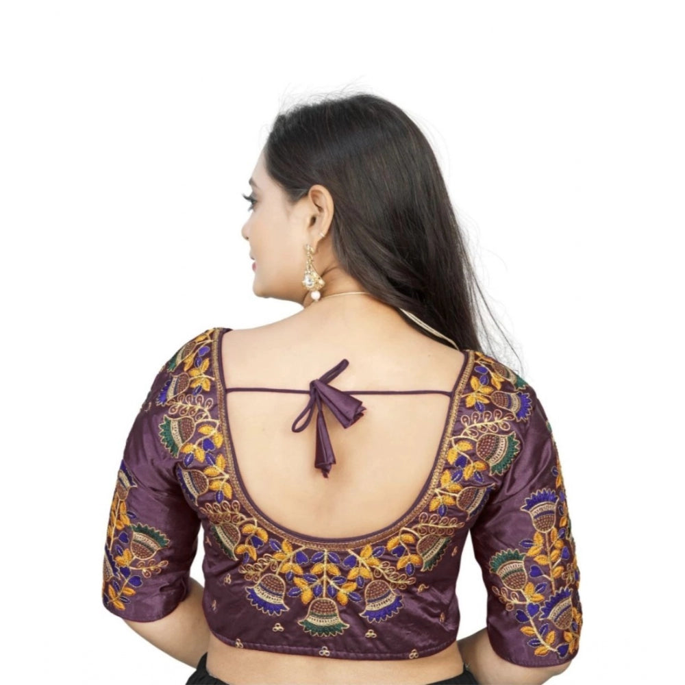  Malai Silk Floral Readymade Blouse