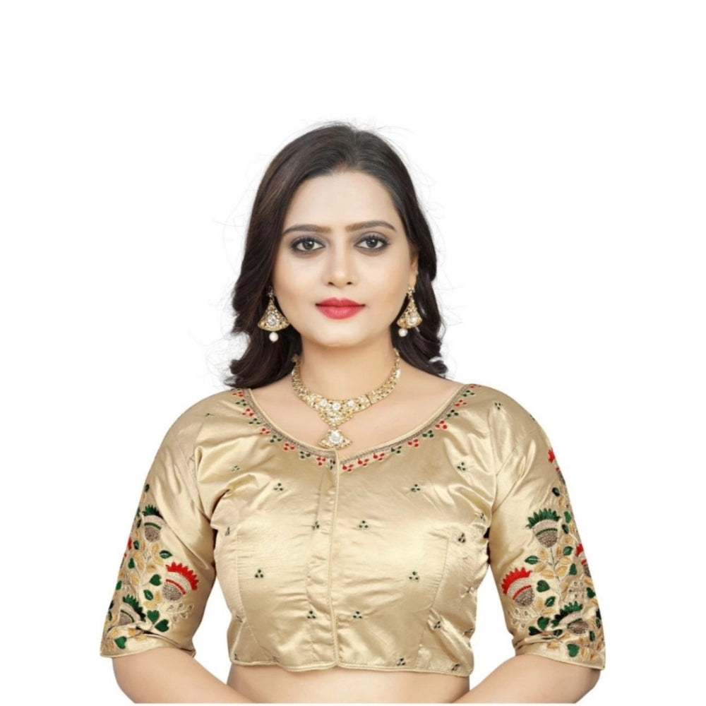  Malai Silk Floral Readymade Blouse