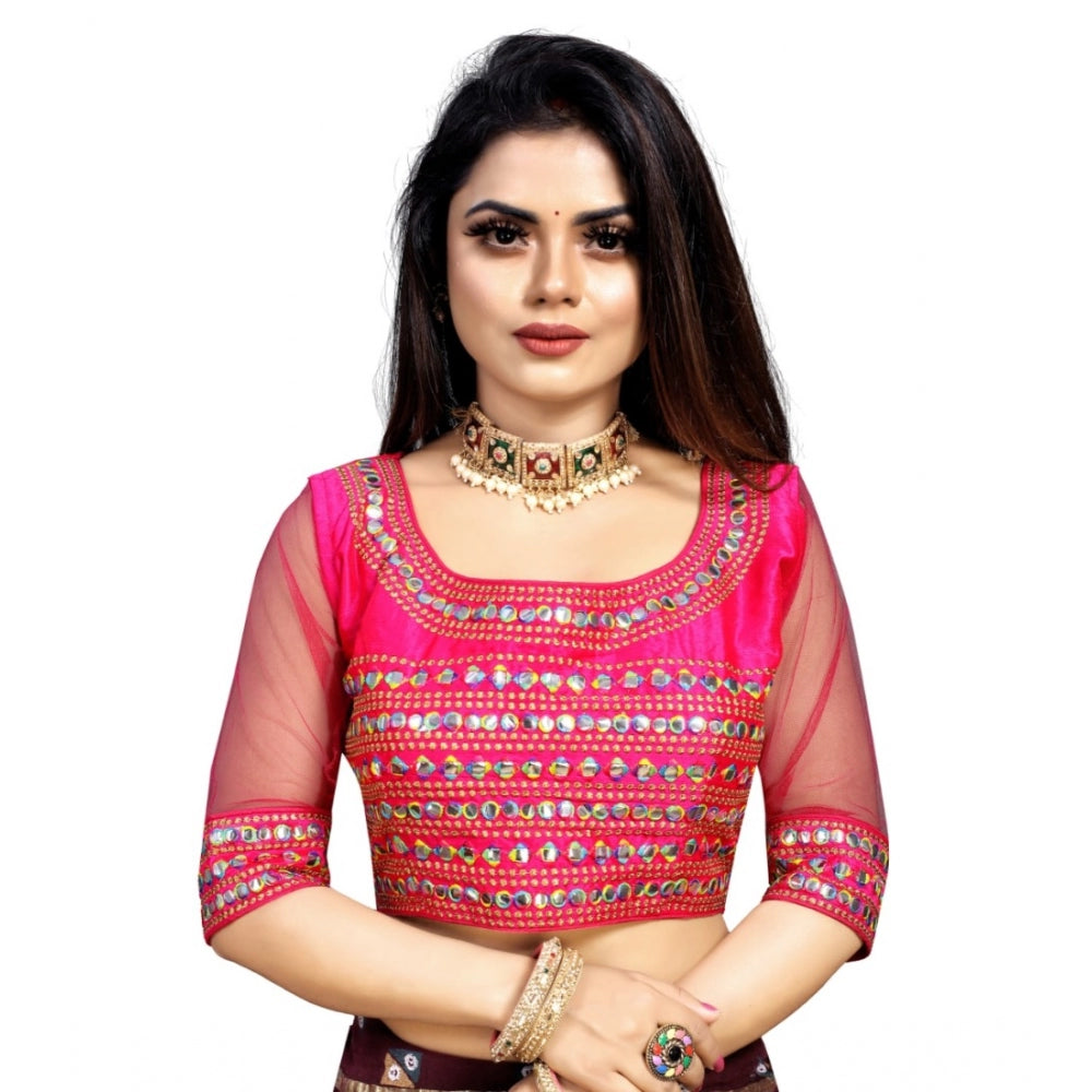  Phantom Silk Embroidery Readymade Blouse