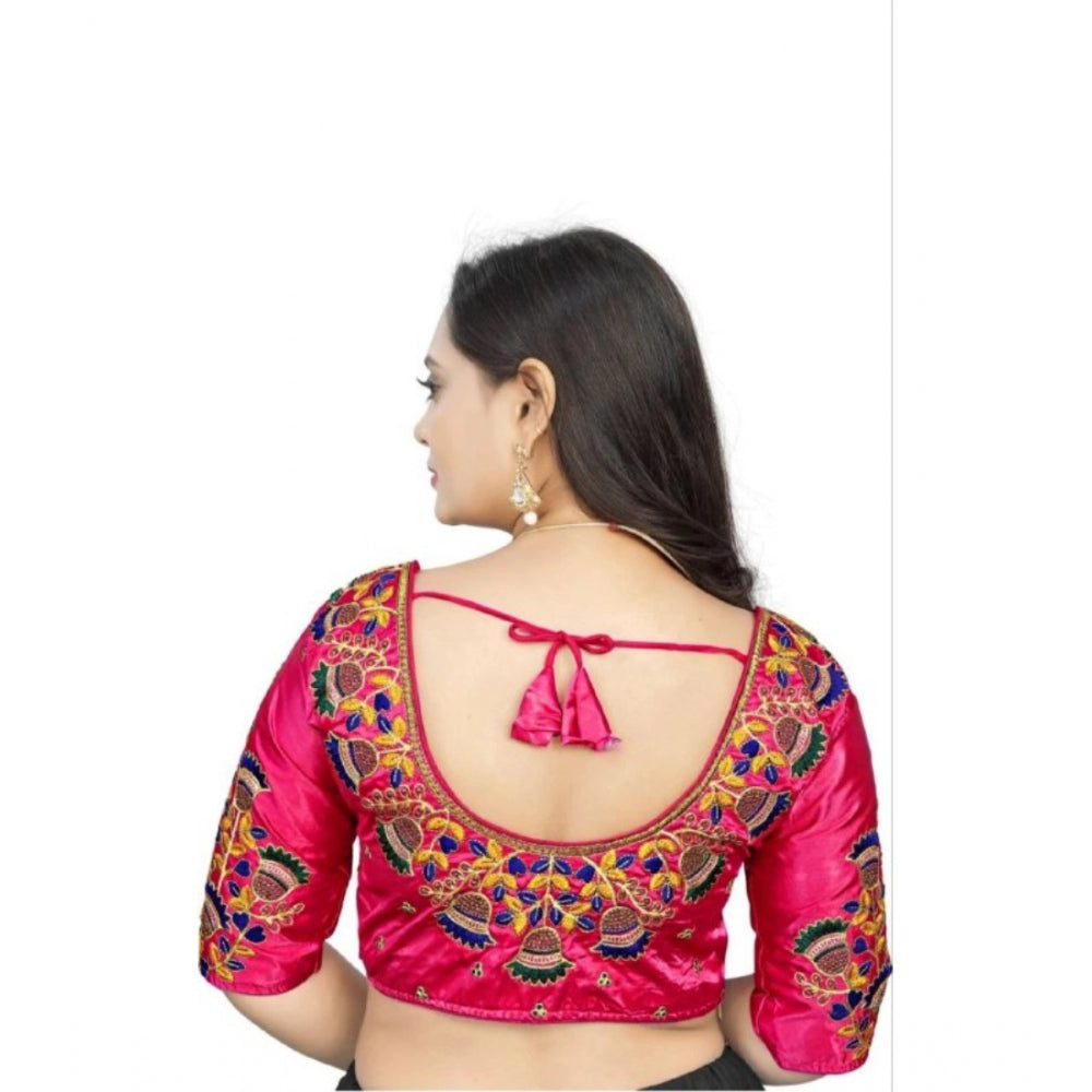  Malai Silk Floral Readymade Blouse