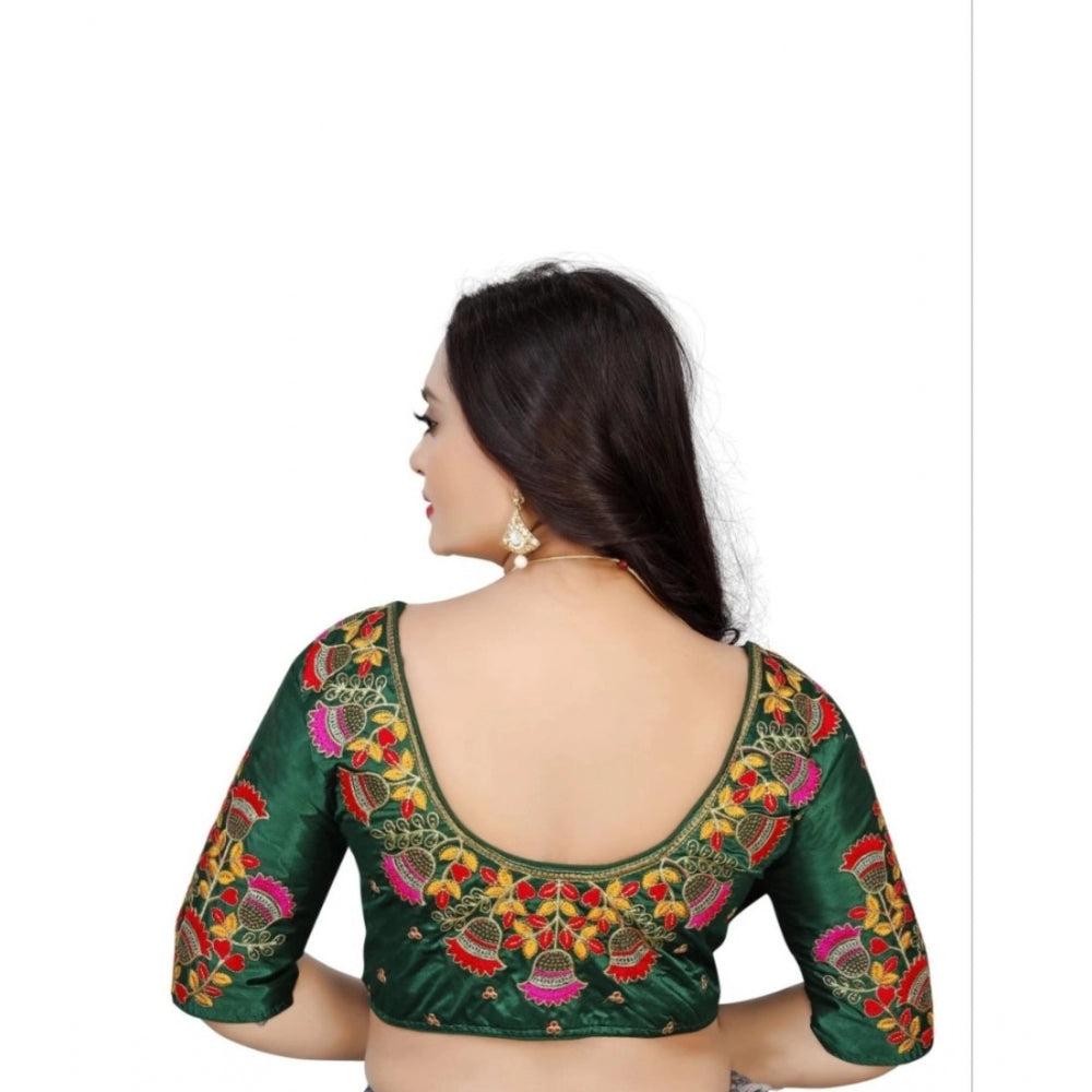  Malai Silk Floral Readymade Blouse