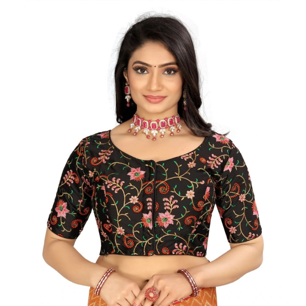  Satin Floral Readymade Blouse